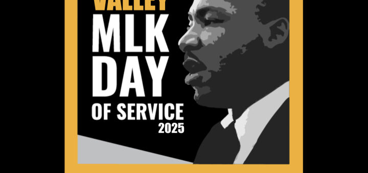 San Ramon Valley MLK Day event flyer, featuring an image of Martin Luther King, Jr. See event page for all the text of details in this image.