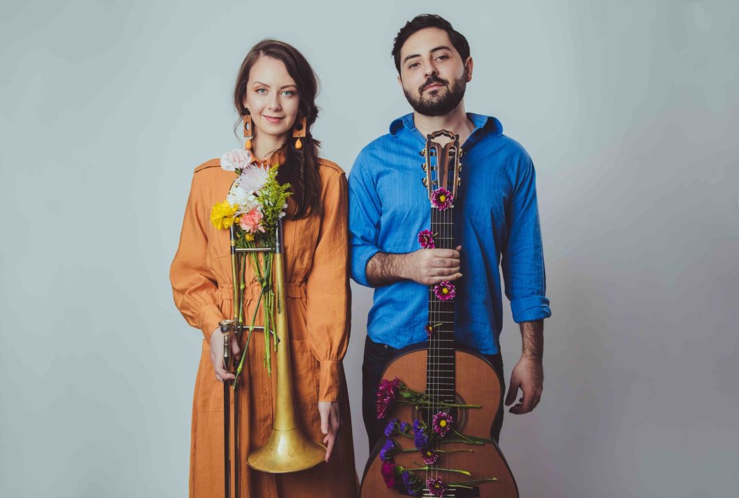 Photo of Natalie Cressman and Ian Faquini from their album cover