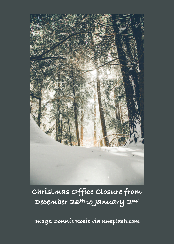 Office Closure 12/26-1/2