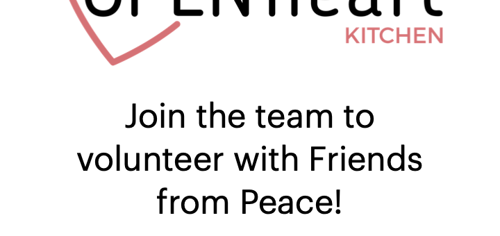 Open Heart Kitchen logo. Join the team to volunteer with Friends from Peace!