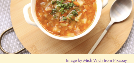 A bowl of vegetable soup prepared for Lenten Soup Supper and Program. Image by Mich Wich from Pixabay.