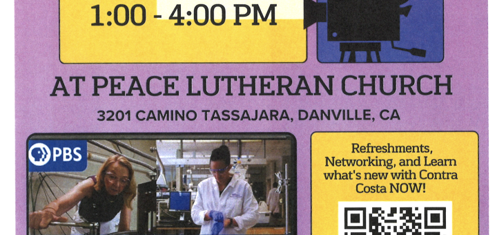 Presented by Contra Costa NOW Women's History month movie screening on March 21st 2026, 1 to 4PM at Peace Lutheran Church. Address: 3201 Camino Tassajara in Danville. California PBS film Picture A Scientist: The Fight for Gender Equity, and Science with photos of women scientists. Refreshments, networking, and learn what's new with Contra Costa NOW! RSVP with above QR code or email us at COCOCONOW@gmail.com.